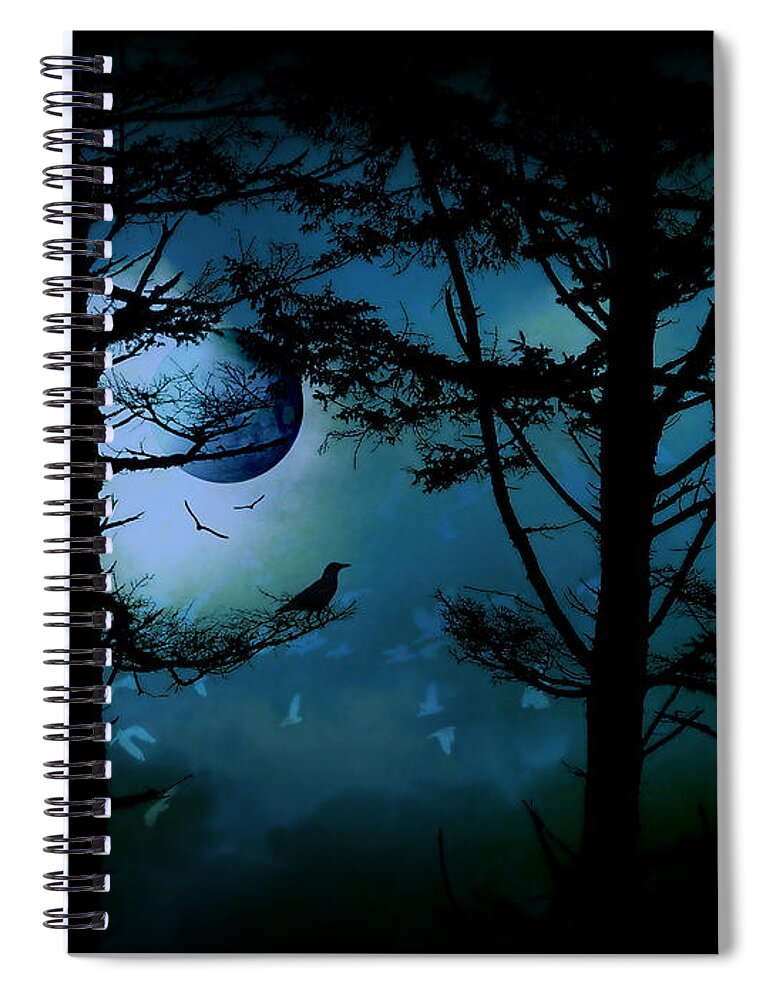 The Edge Of Twilight Spiral Notebook featuring the photograph The Edge of Twilight by Micki Findlay