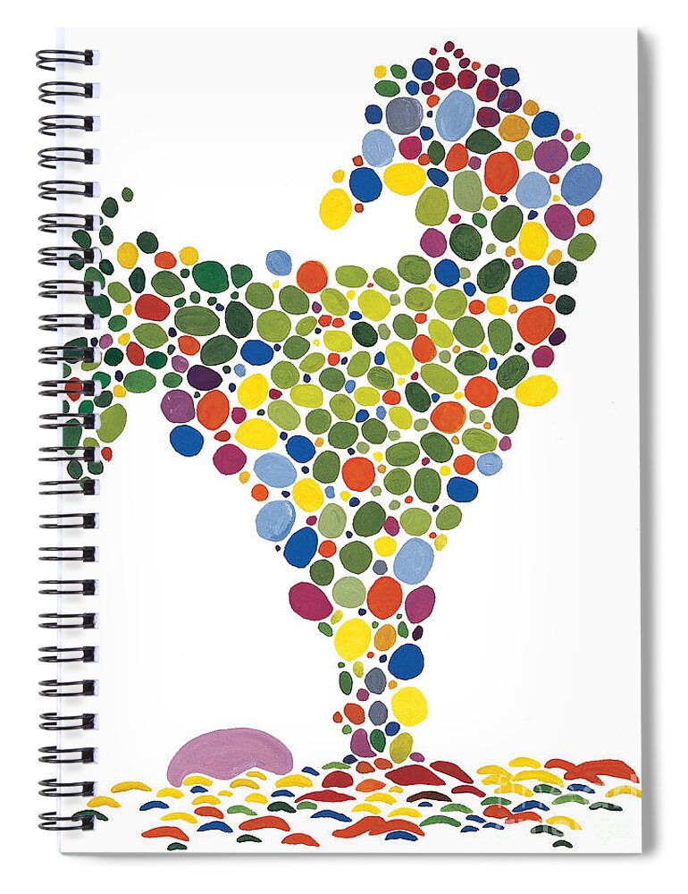 Contemporary Spiral Notebook featuring the painting The Egg by Bjorn Sjogren