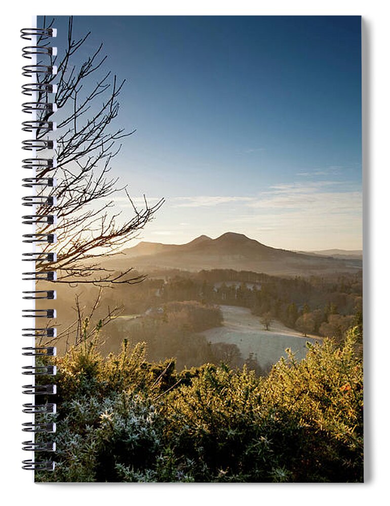 Outdoors Spiral Notebook featuring the photograph The Eildons, From Scotts View, Scottish by Iain Maclean