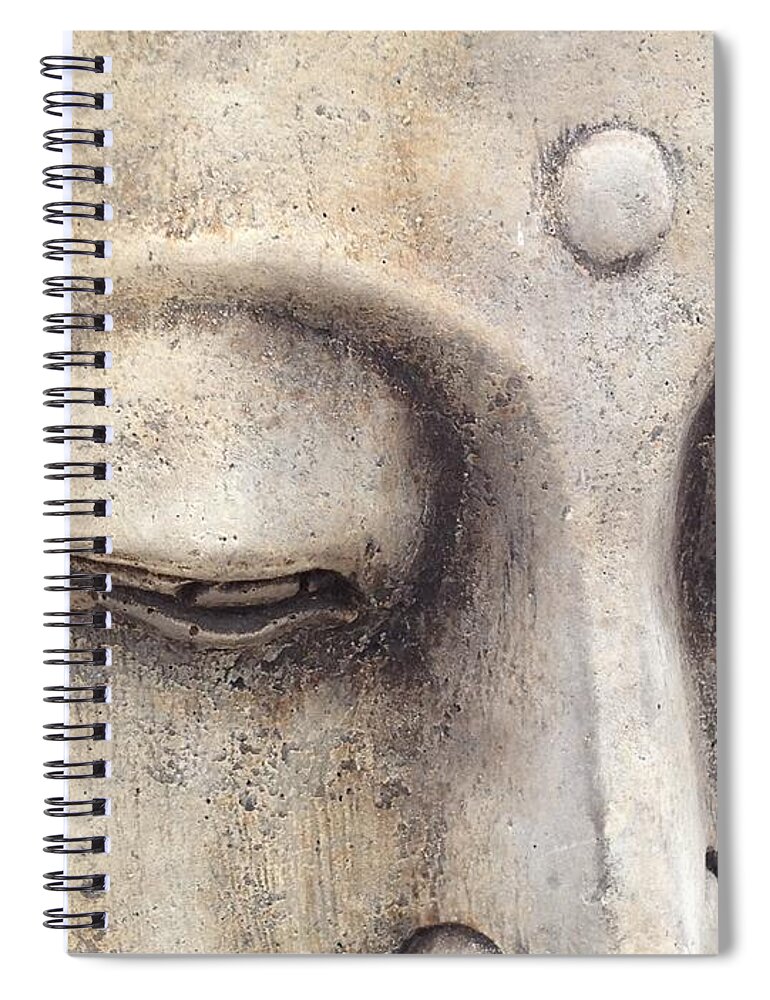 Budda Spiral Notebook featuring the photograph The Eyes of Buddah by Jacklyn Duryea Fraizer