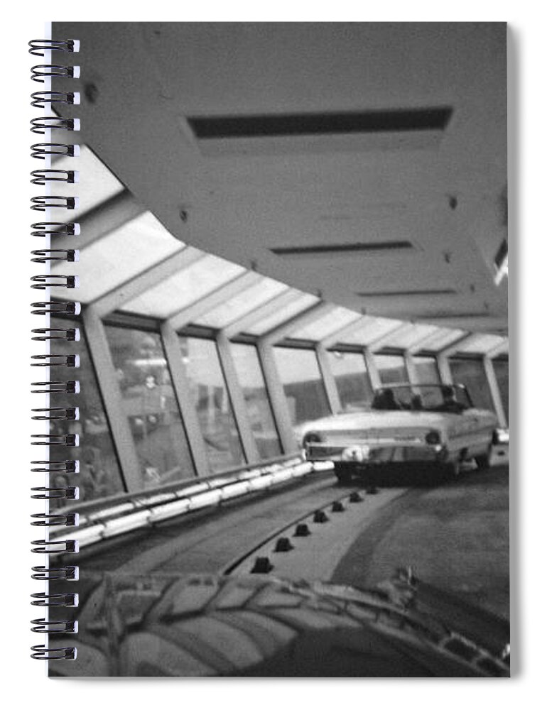 World Fairs Spiral Notebook featuring the photograph the Ford Rotunda Highway by John Schneider