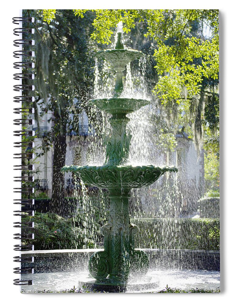 Fountain Spiral Notebook featuring the photograph The Fountain by Mike McGlothlen