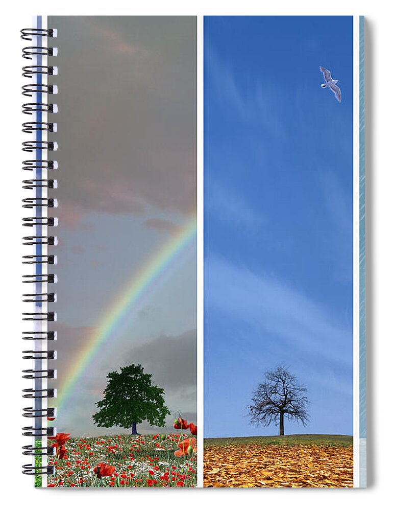 Nag003144 Spiral Notebook featuring the photograph The Four Seasons by Edmund Nagele FRPS