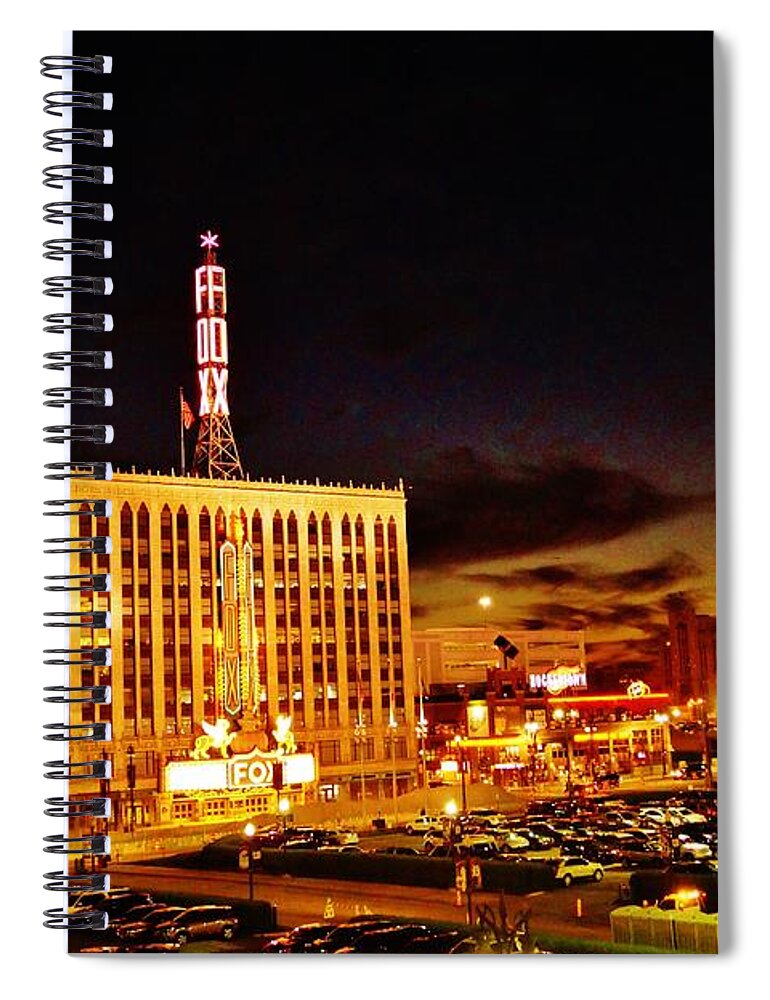  Spiral Notebook featuring the photograph The Fox at Sunset by Daniel Thompson