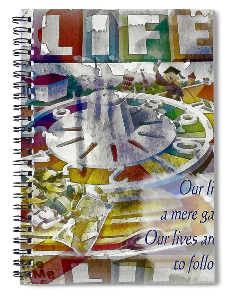 Jesus Spiral Notebook featuring the digital art The Game of Life by Michelle Greene Wheeler