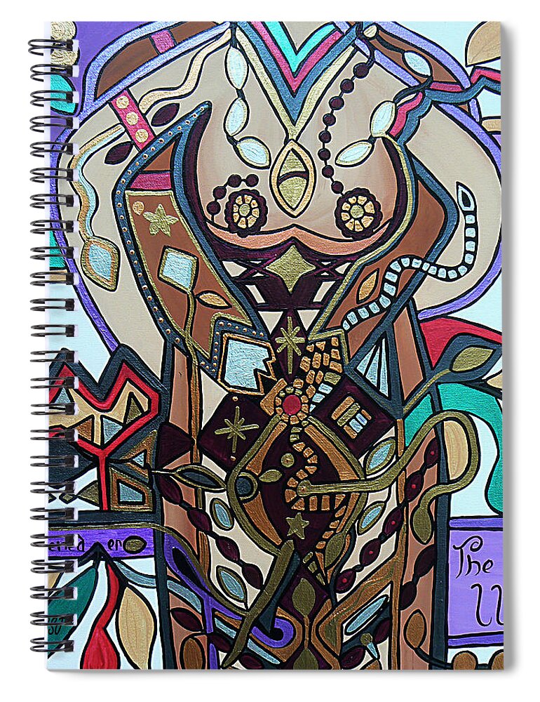 The Gardener Spiral Notebook featuring the painting The Gardener by Barbara St Jean