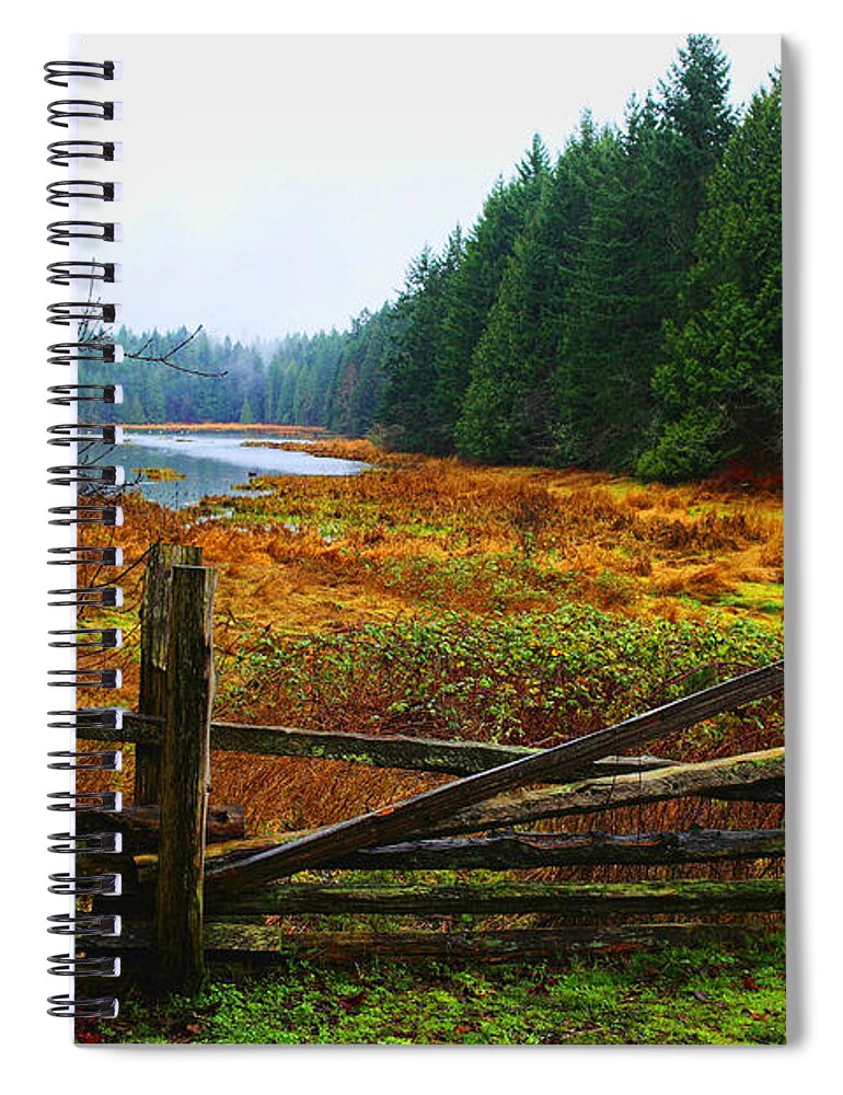 Split Rail Spiral Notebook featuring the photograph The Gate by Lawrence Christopher