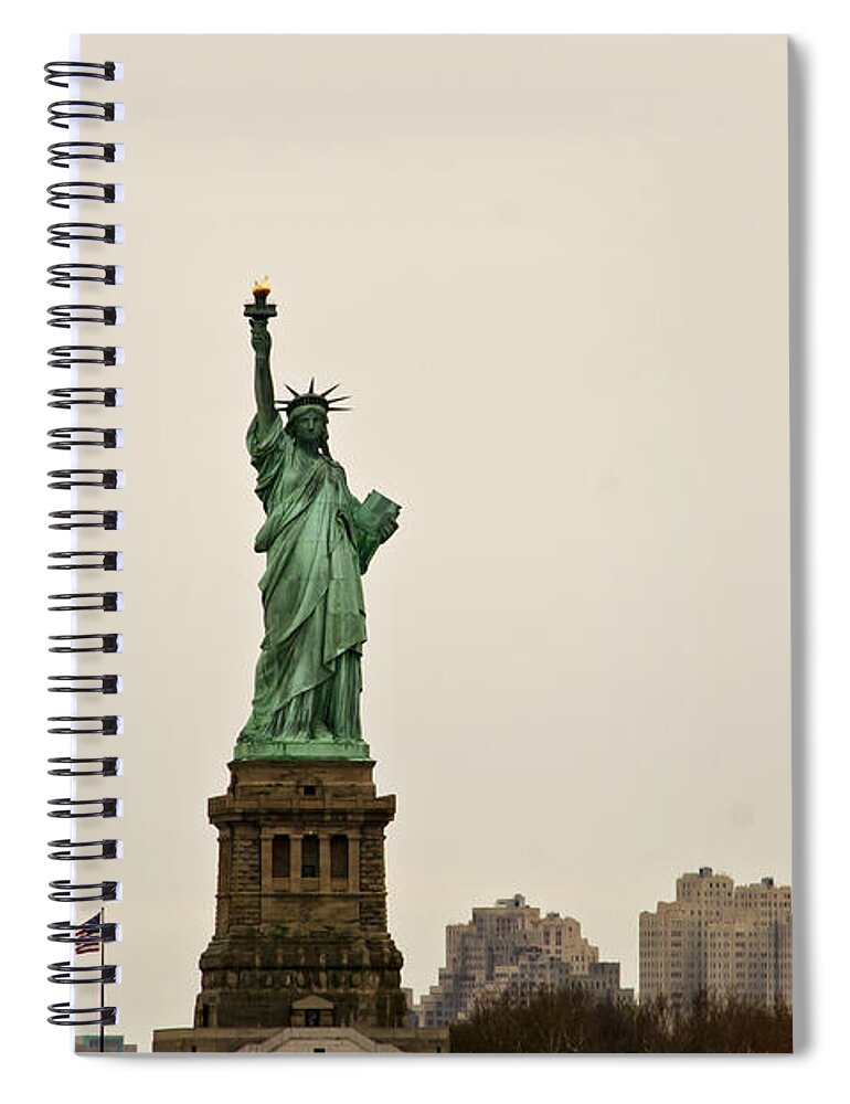 Statue Of Liberty In New York Spiral Notebook featuring the photograph The gift by Elena Perelman