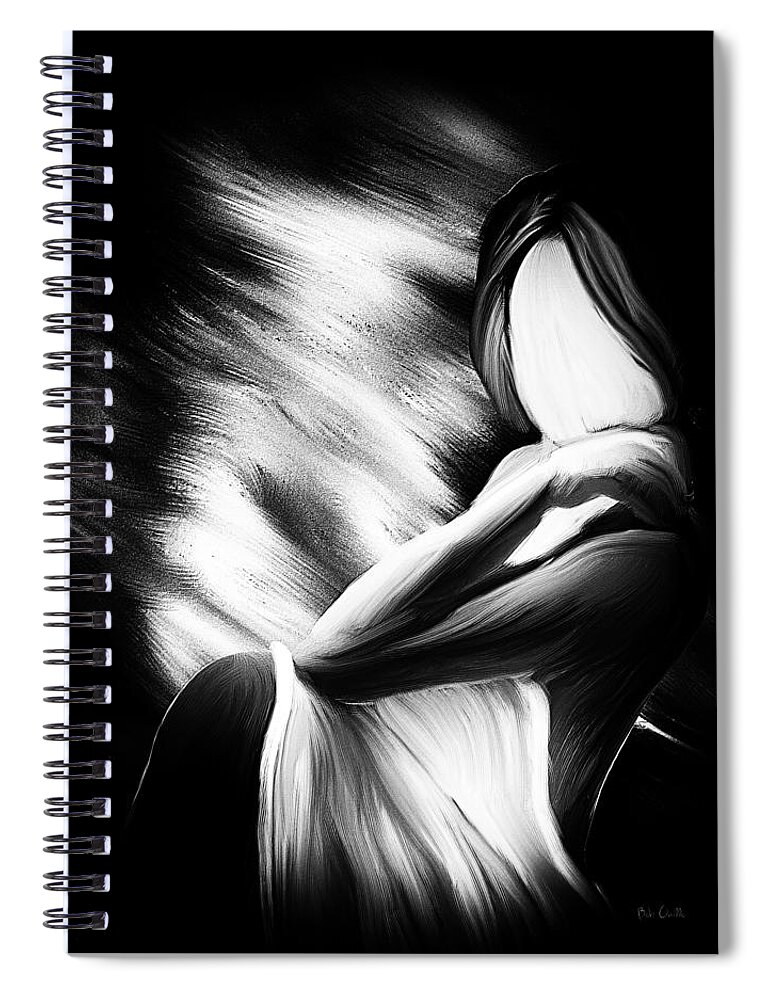 True Love Spiral Notebook featuring the painting The Girl In My Room by Bob Orsillo