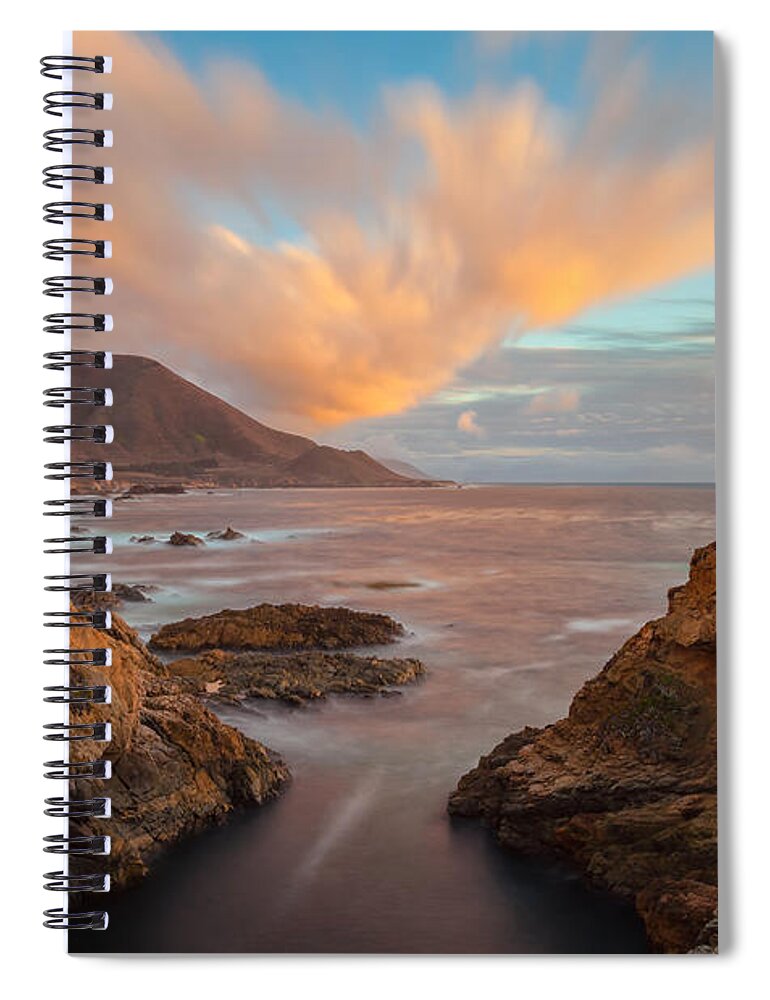 Landscape Spiral Notebook featuring the photograph The Golden Hour 2 by Jonathan Nguyen