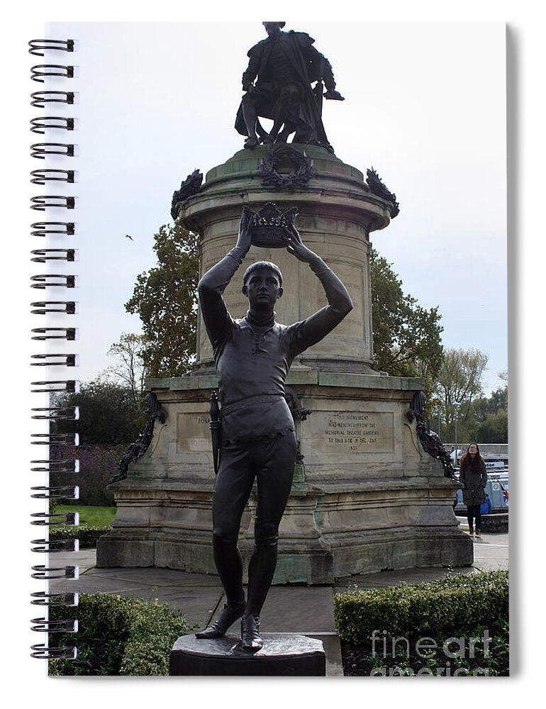  Prince Hal Spiral Notebook featuring the photograph The Gower Memorial Prince Hal by Terri Waters