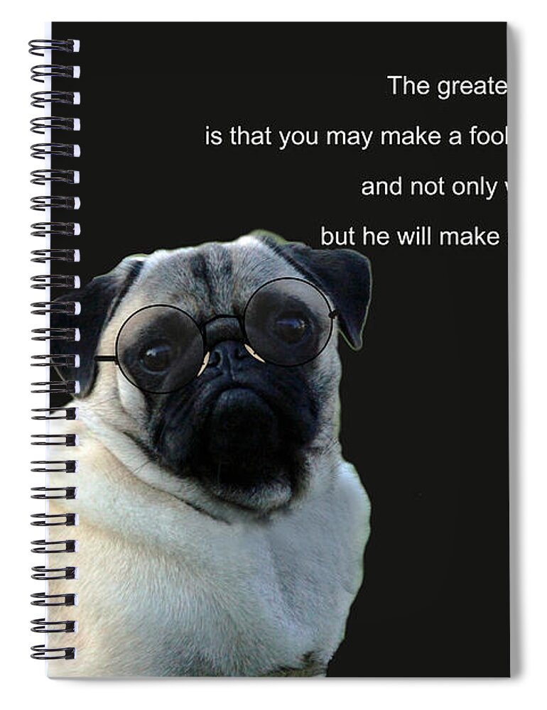 Pug Spiral Notebook featuring the photograph Phinneaus by Jackson Pearson