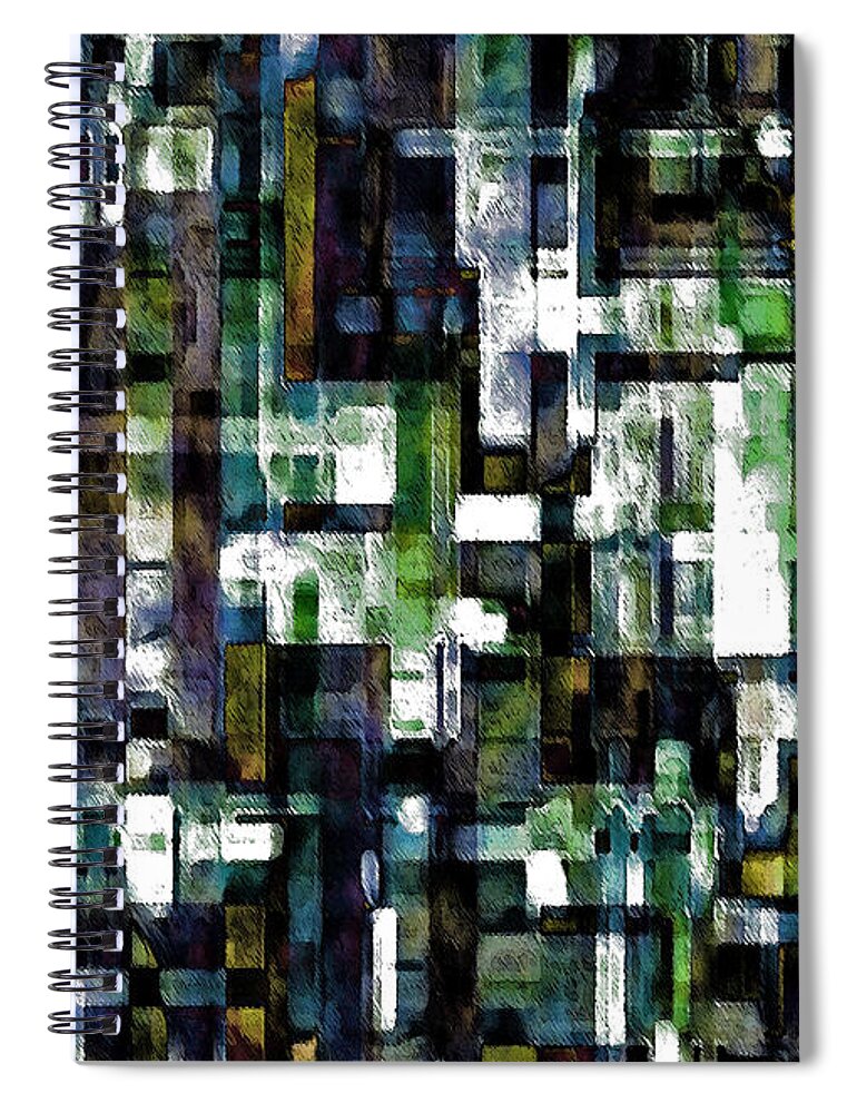 Digital Spiral Notebook featuring the digital art The Green Pill by David Hansen