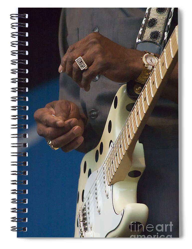 Jazz Spiral Notebook featuring the photograph The Hands of Buddy Guy by Craig Lovell