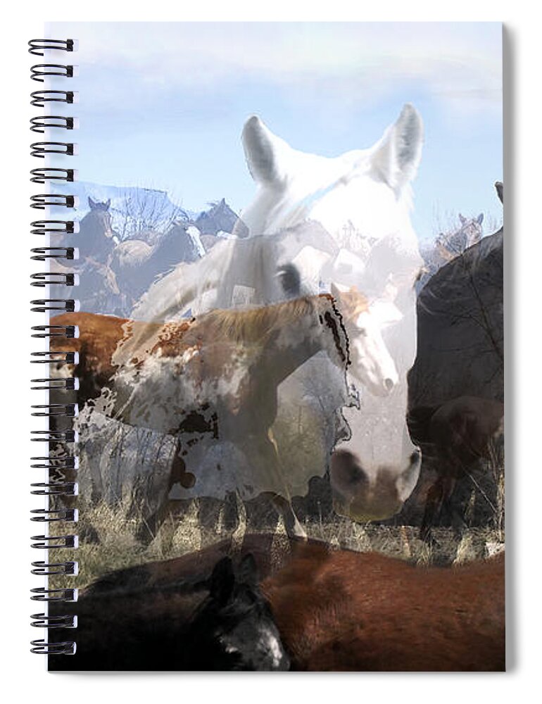 Horses Spiral Notebook featuring the photograph The Herd 2 by Kae Cheatham