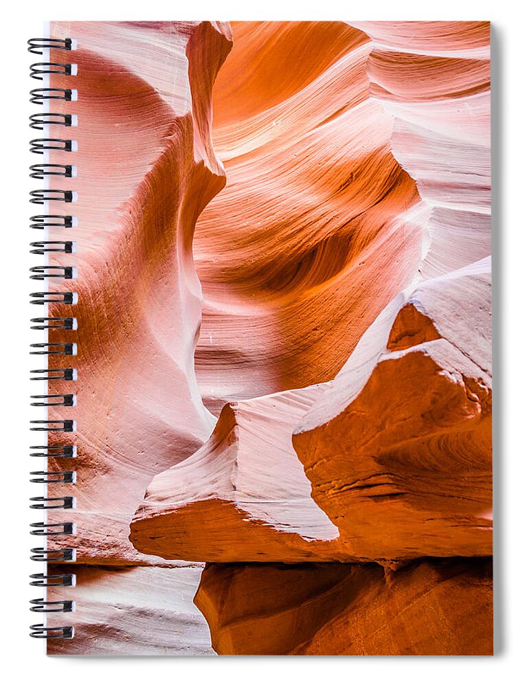 Antelope Canyon Spiral Notebook featuring the photograph The Hidden Passageway by Jason Chu