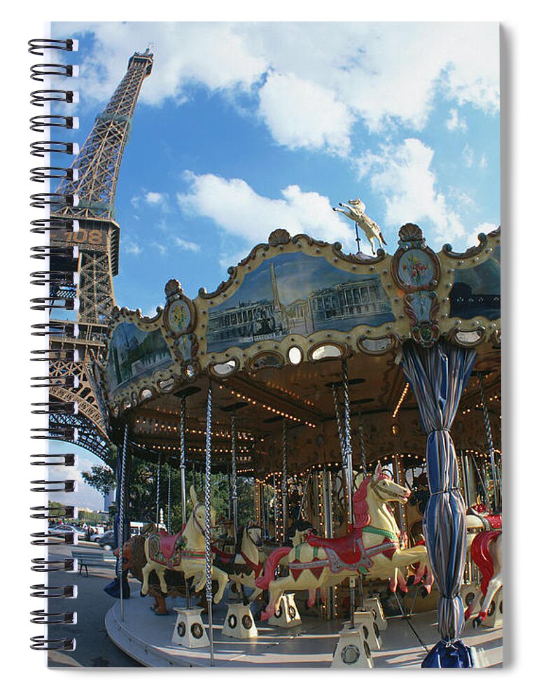 Built Structure Spiral Notebook featuring the photograph The Historic Merry-go-round, Carousel by Manfred Gottschalk