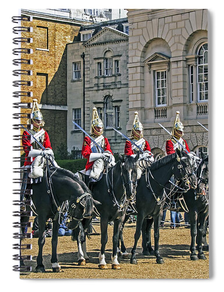 Travel Spiral Notebook featuring the photograph The Horse Guard by Elvis Vaughn