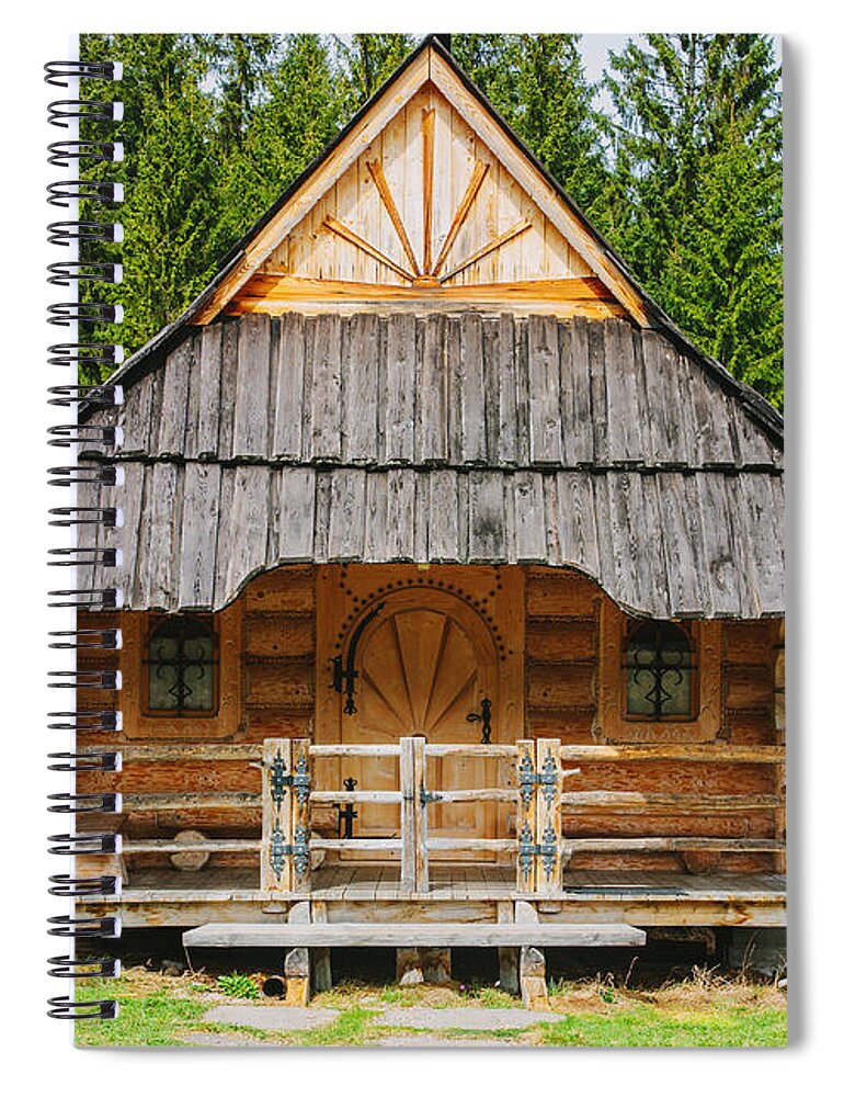 Landscape Spiral Notebook featuring the photograph The Hut by Pati Photography