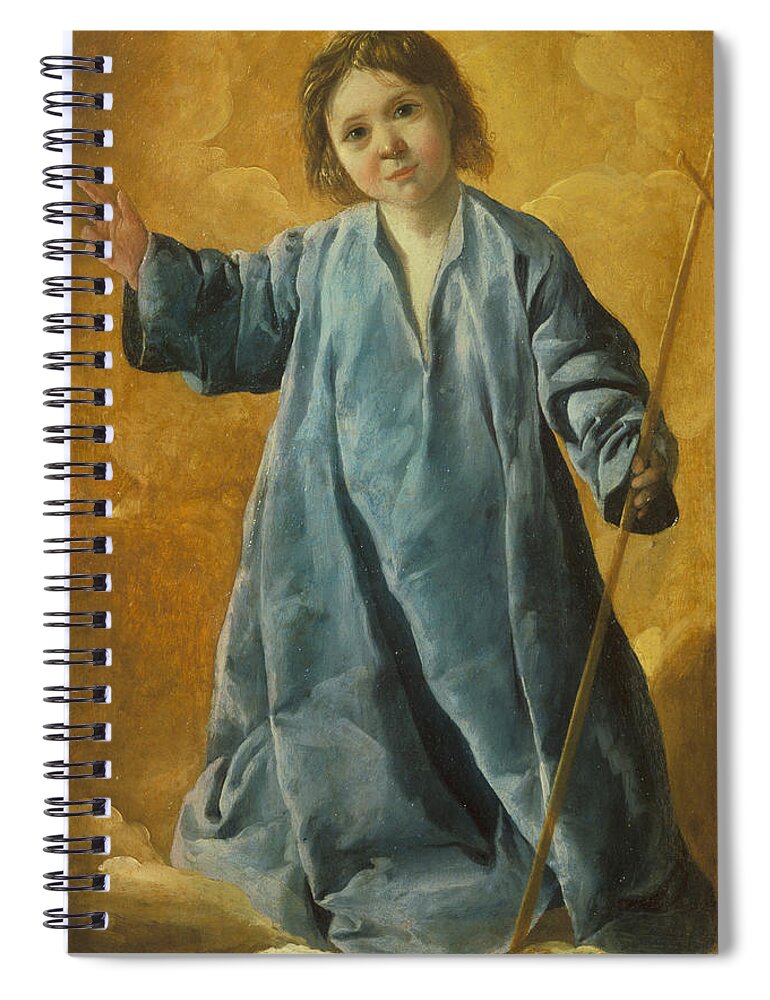 Francisco De Zurbaran Spiral Notebook featuring the painting The Infant Christ by Francisco de Zurbaran