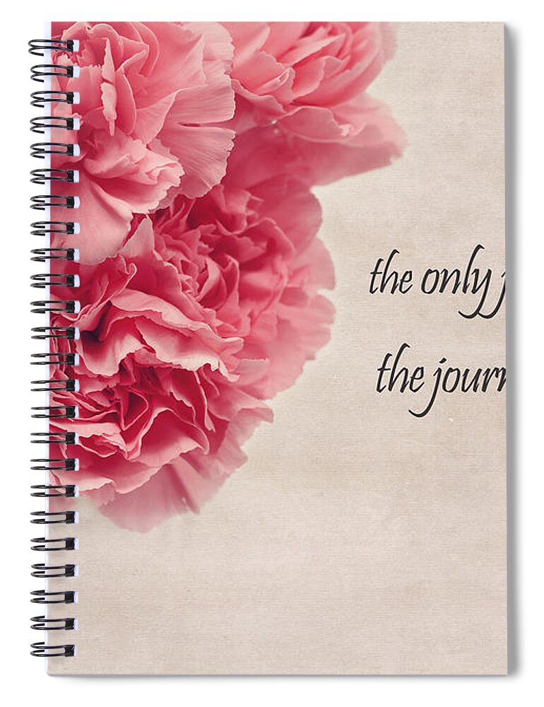Carnation Spiral Notebook featuring the photograph The Journey by Kim Hojnacki