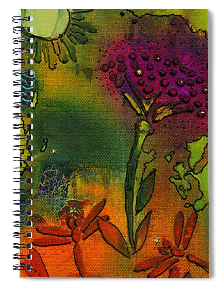 Mixed Media Spiral Notebook featuring the mixed media The Joys of Spring by Angela L Walker