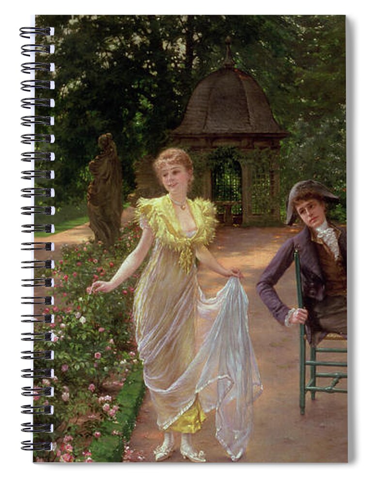 Table Spiral Notebook featuring the painting The Judgement of Paris by Hermann Koch