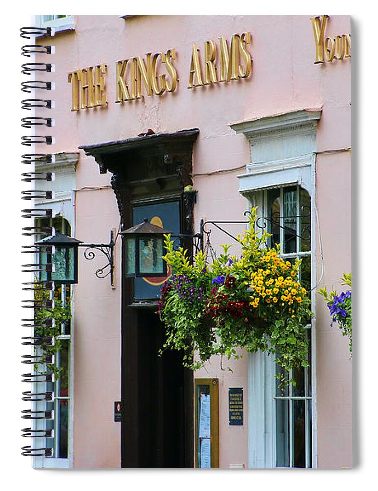 Oxford Spiral Notebook featuring the photograph The Kings Arms Pub in Oxford 5963 by Jack Schultz