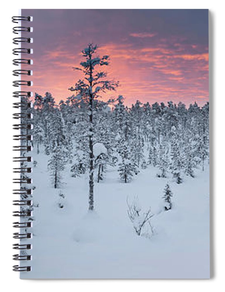 Tranquility Spiral Notebook featuring the photograph The Last Sunrise In Kiruna by Getty Images