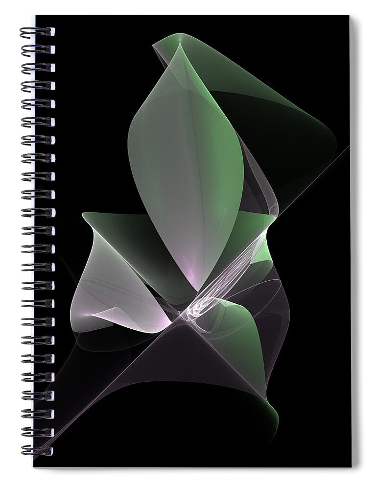 Abstract Spiral Notebook featuring the digital art The Light Inside by Gabiw Art