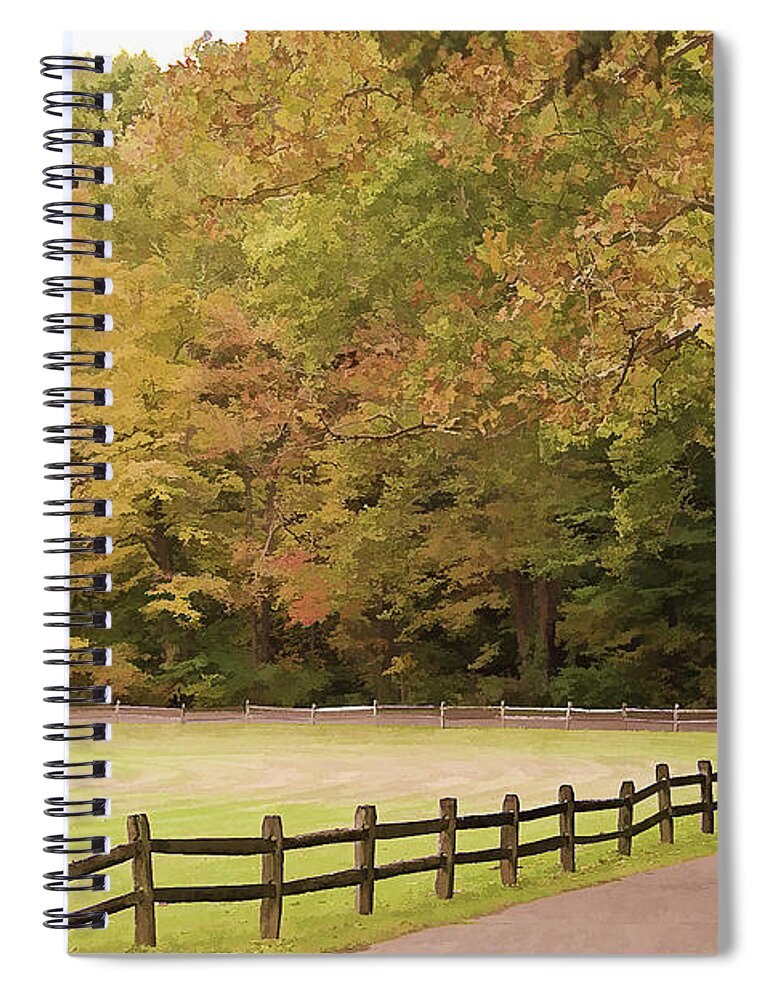 Mill Creek Spiral Notebook featuring the photograph The Long Road by Jack R Perry
