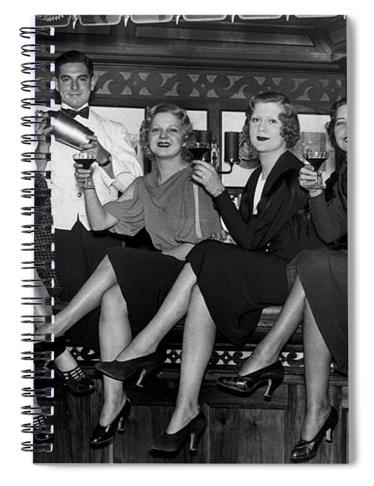 Stamp Out Prohibition Spiral Notebook featuring the photograph The Lucky Bartender by Jon Neidert