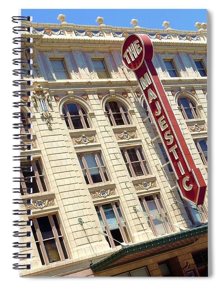 Majestic Theater Spiral Notebook featuring the photograph The Majestic Theater Dallas #1 by Robert ONeil