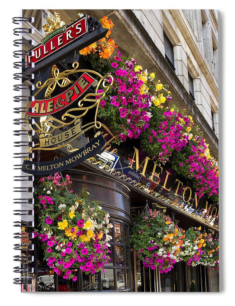 Pub Spiral Notebook featuring the photograph The Melton Mowbray by Shirley Mitchell