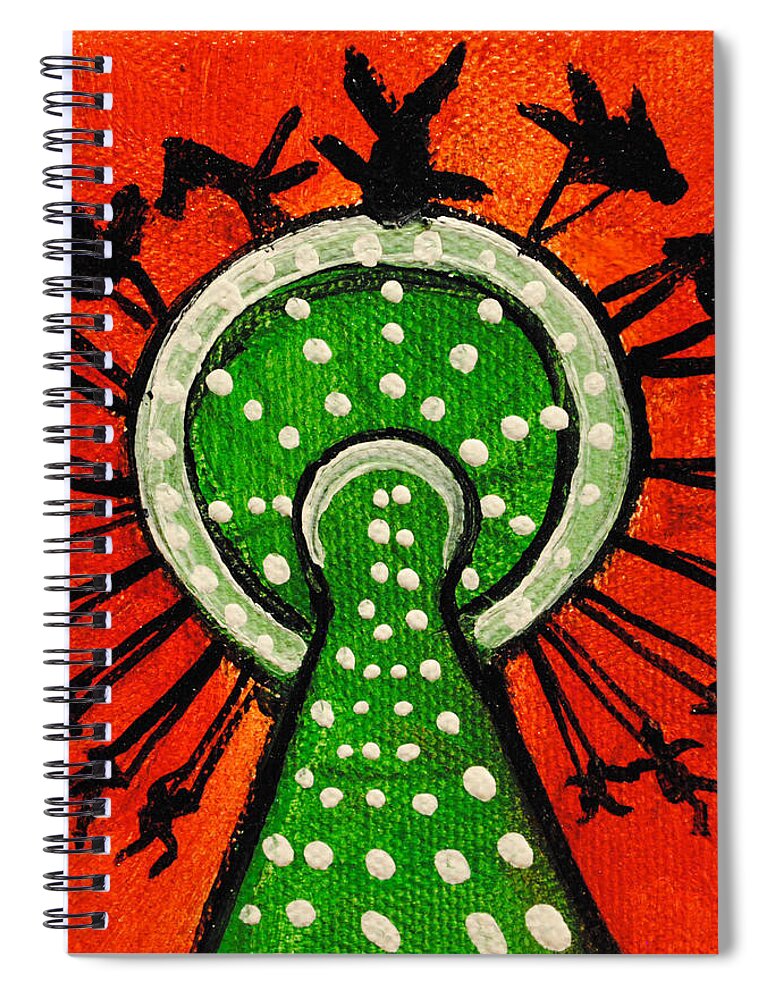 Tillieasbury Park Spiral Notebook featuring the painting The Mini Swing by Patricia Arroyo