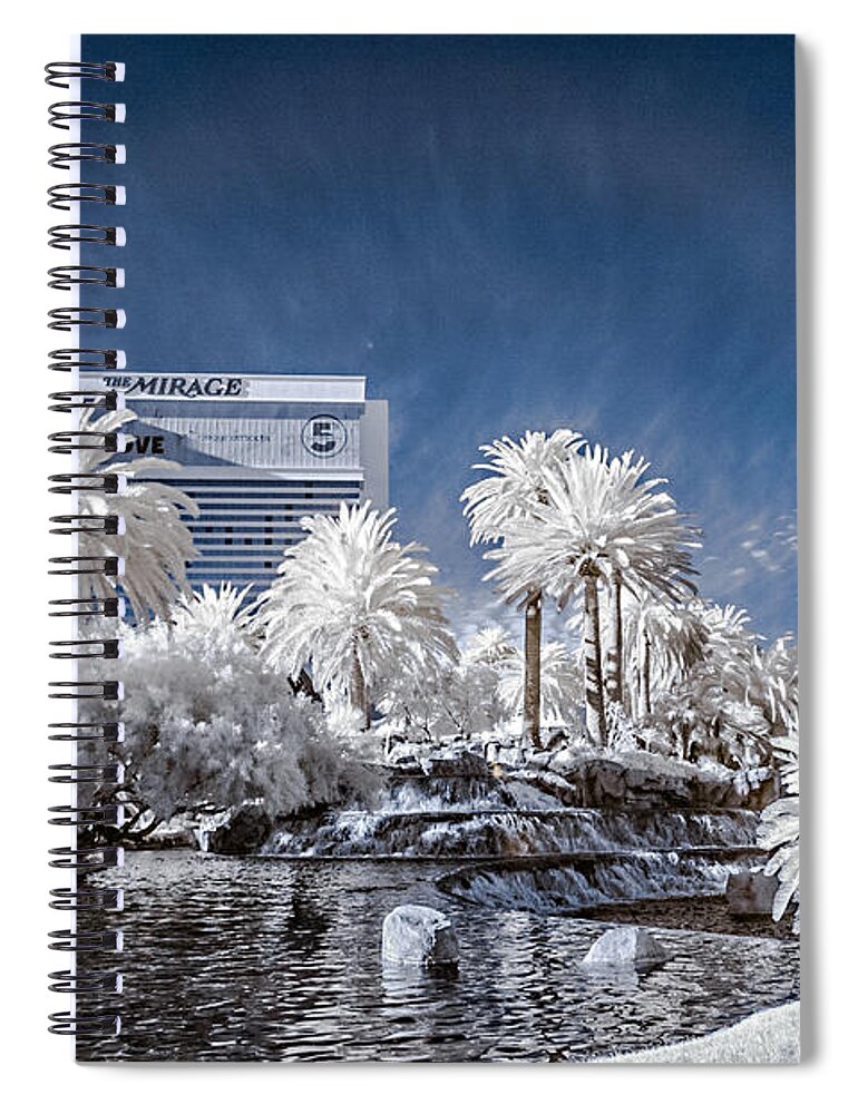 720 Nm Spiral Notebook featuring the photograph The Mirage in Infrared 1 by Jason Chu