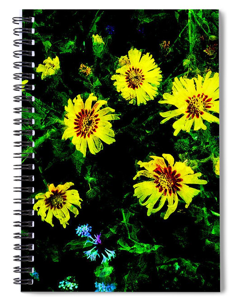 Flower Spiral Notebook featuring the photograph The Miscreants by Steve Taylor