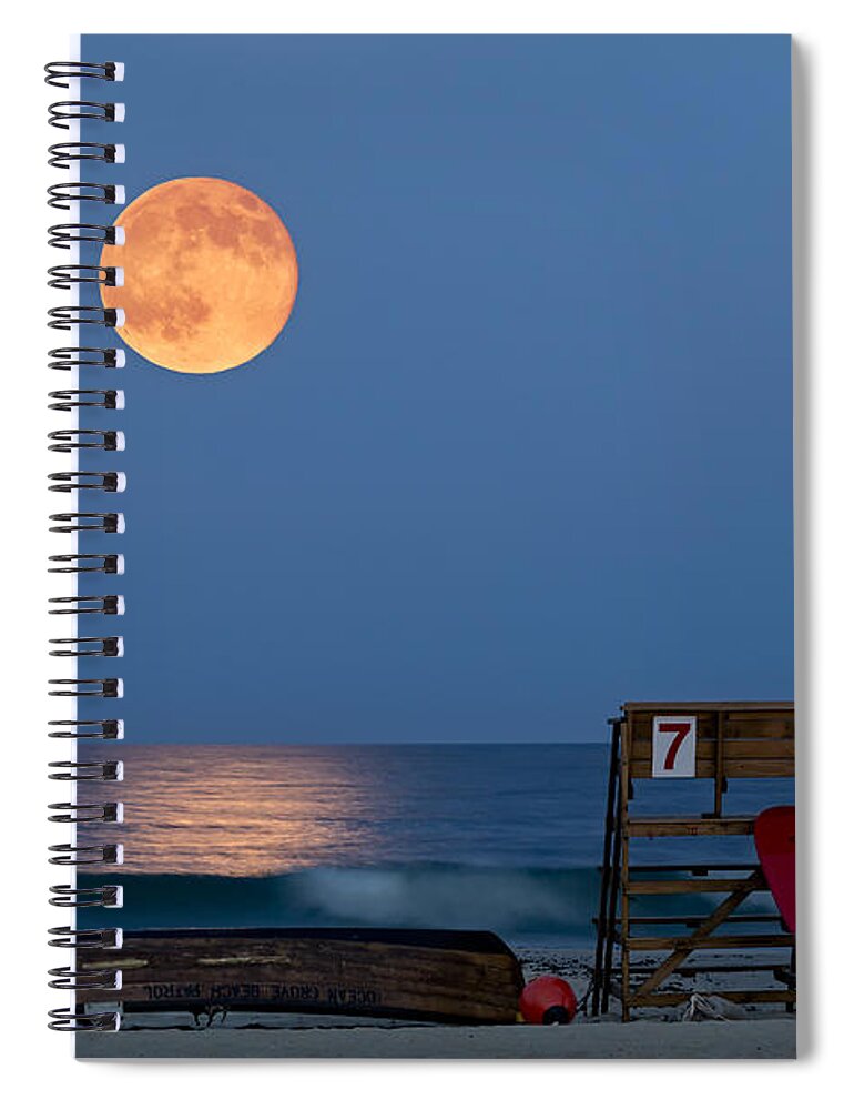 Super Moon Spiral Notebook featuring the photograph The Moon Is Yours by Susan Candelario