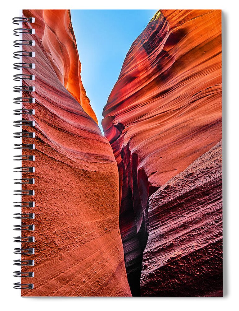 Antelope Canyon Spiral Notebook featuring the photograph The Mysterious Canyon 1 by Jason Chu