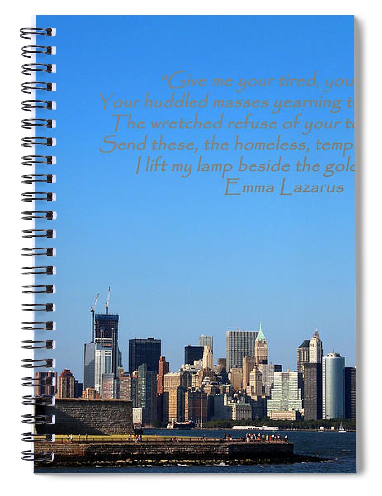 Jemmy Archer Spiral Notebook featuring the photograph The New Colossus by Jemmy Archer