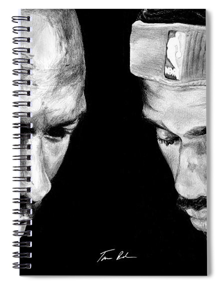 Lebron James Spiral Notebook featuring the drawing The Next One by Tamir Barkan