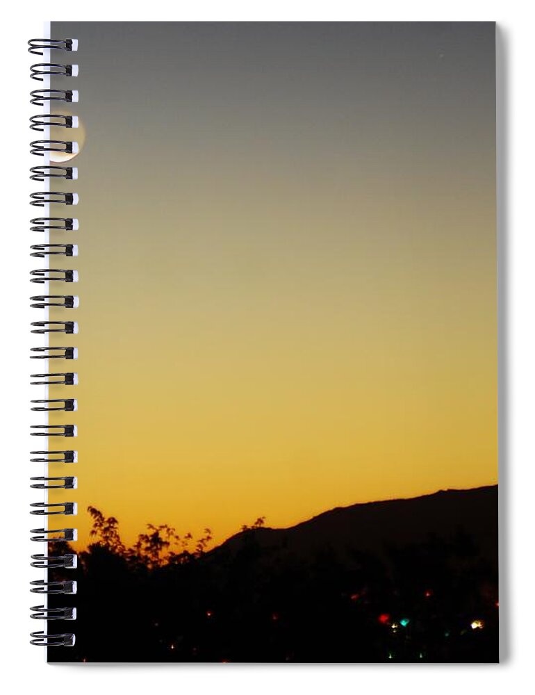 Night Spiral Notebook featuring the photograph The Night Moves On by Angela J Wright