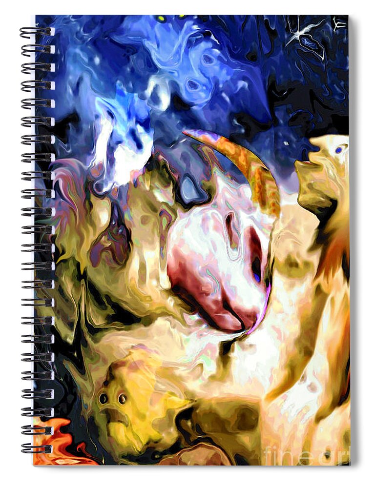Fantasy Spiral Notebook featuring the digital art The Night of the Witches by Gabriele Pomykaj