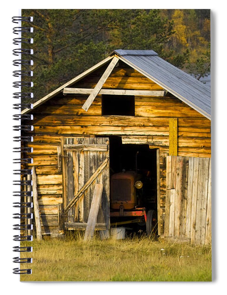 Heiko Spiral Notebook featuring the photograph The Old Barn by Heiko Koehrer-Wagner