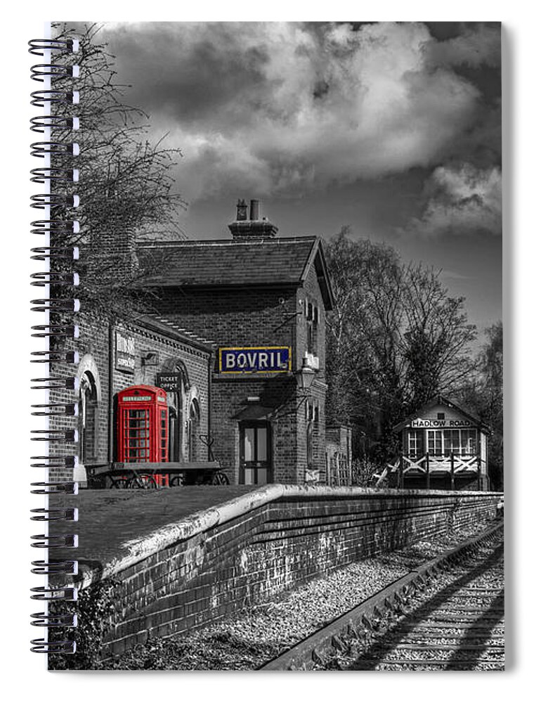 Wirral Spiral Notebook featuring the photograph The Old Red Telephone Box by Spikey Mouse Photography