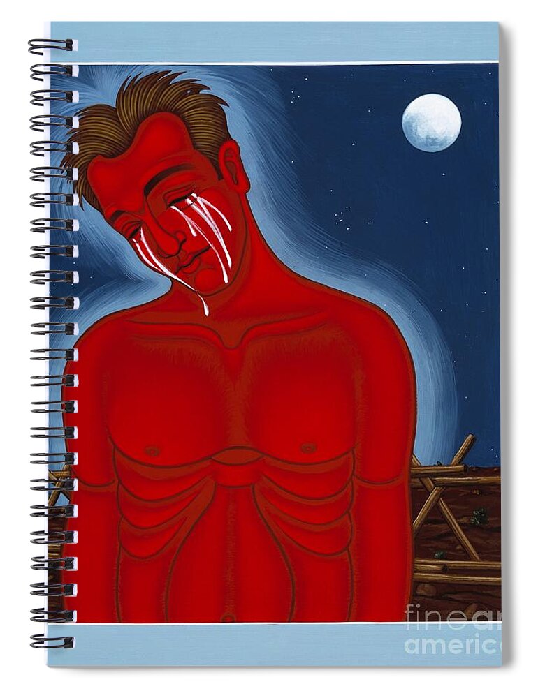 The Passion Of Matthew Shepard Spiral Notebook featuring the painting The Passion of Matthew Shepard 096 by William Hart McNichols