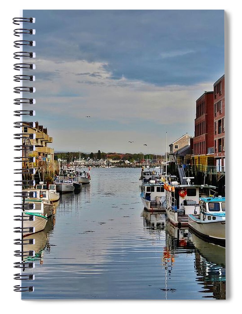New England Spiral Notebook featuring the photograph Quaint Path by Karin Pinkham
