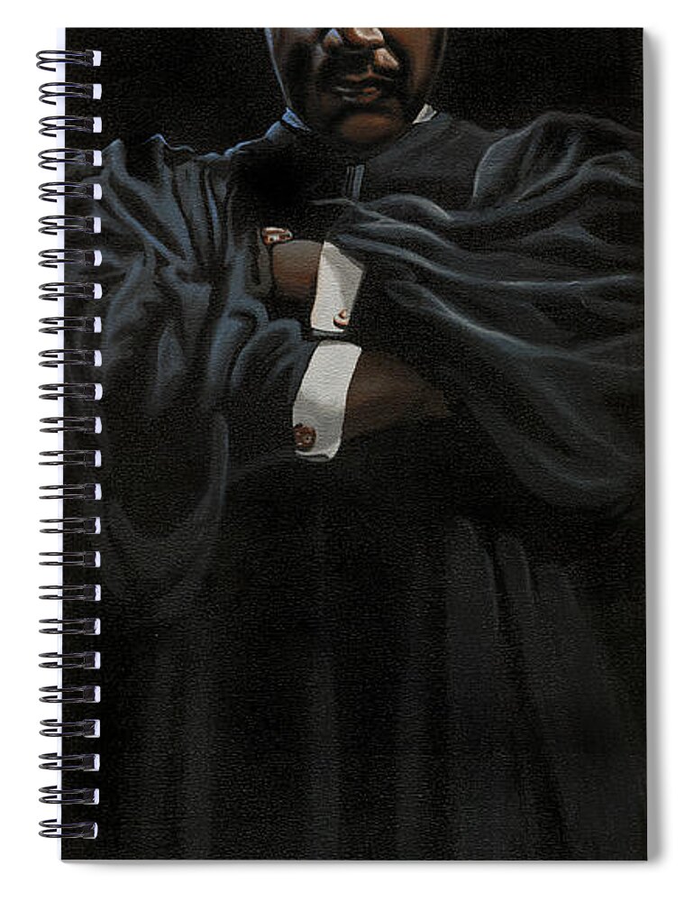 Dr. Martin Luther King Jr. Spiral Notebook featuring the painting The Peace Keeper by Jerome White
