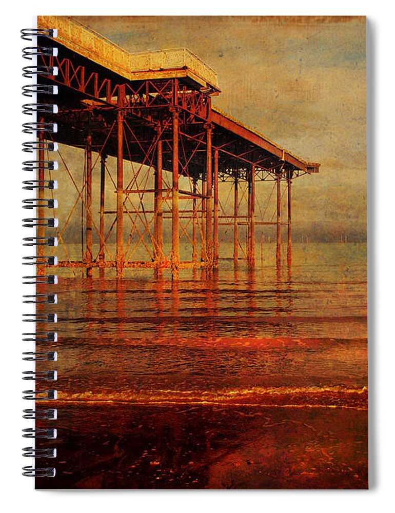 Pier Spiral Notebook featuring the photograph The Pier by Mal Bray
