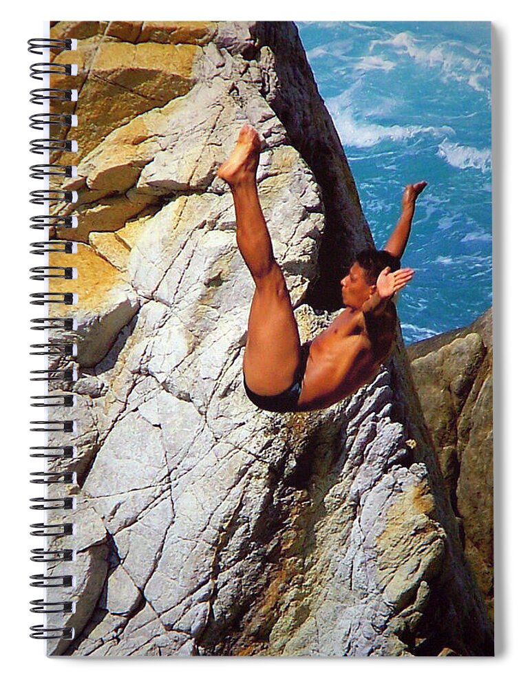 Mexico Spiral Notebook featuring the photograph The Plunge  by Karen Wiles